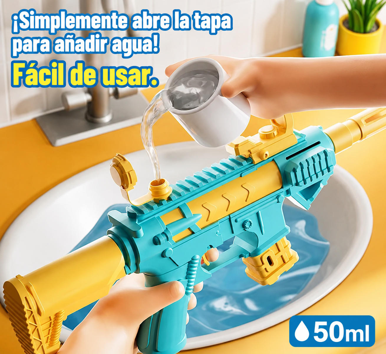 PISTOLA DE AGUA DISEÑO DESMONTABLE